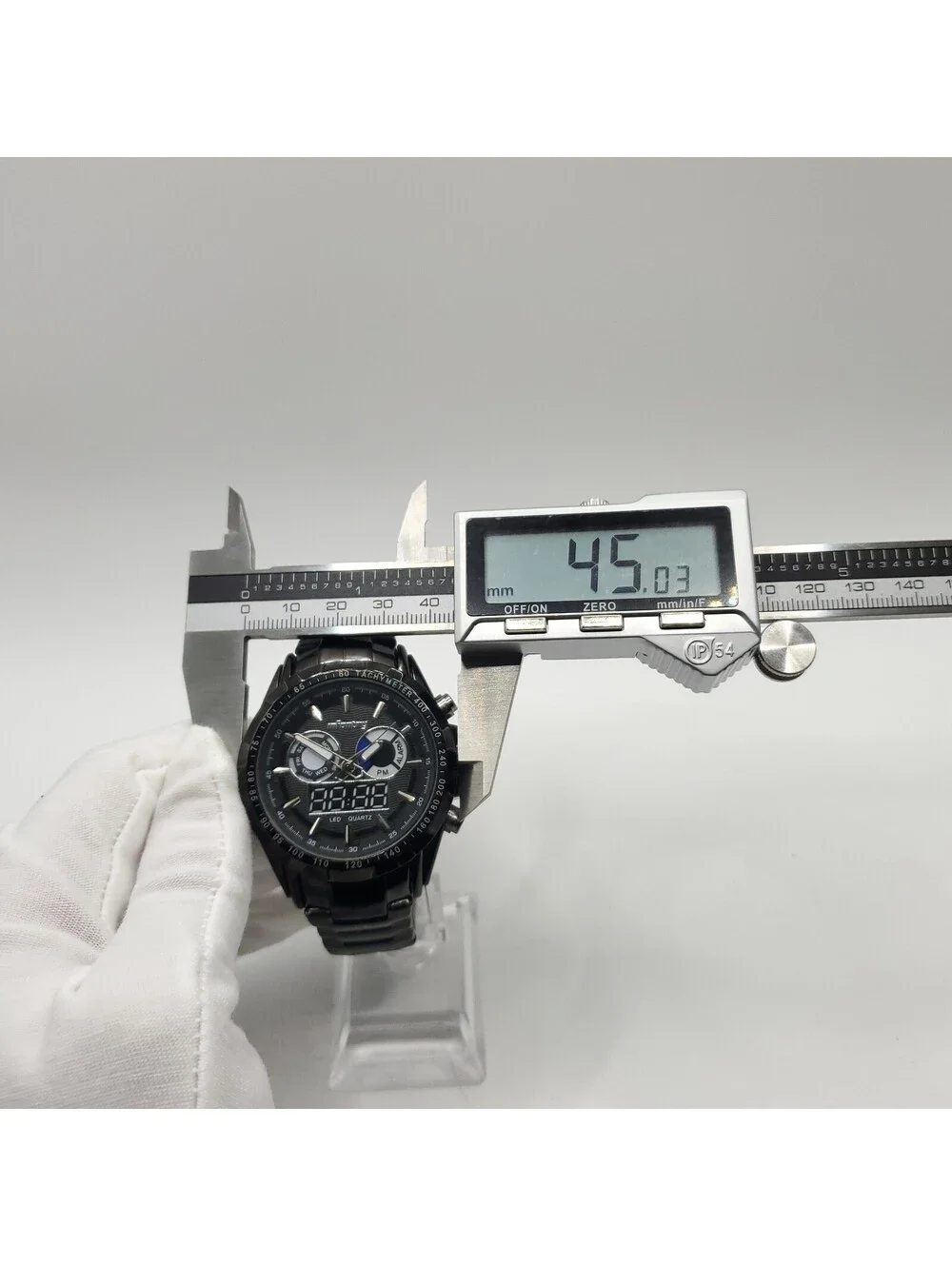 Infantry Dual Time Zone 45mm Mens Digital Analog Watch New Batteries
